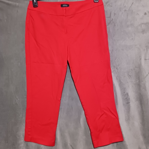 Jones & Co. Women's Size 4 Red Stretch Capri Pants RN 100170 - Picture 1 of 8